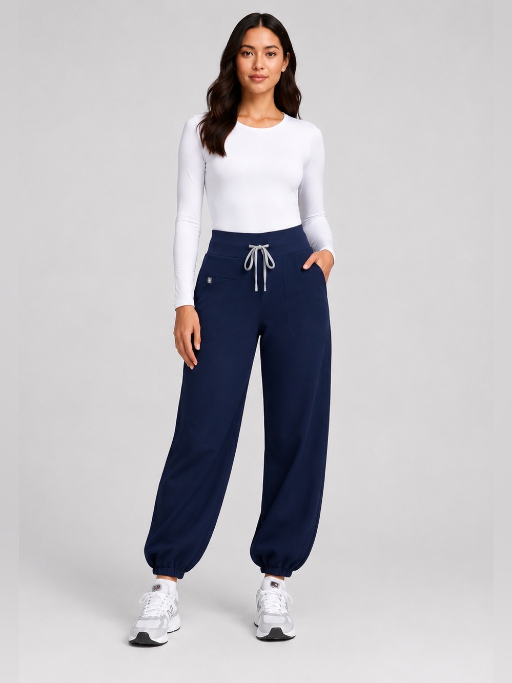 NWT FIGS Rio High Waisted Balloon Scrub Pant – Navy – S